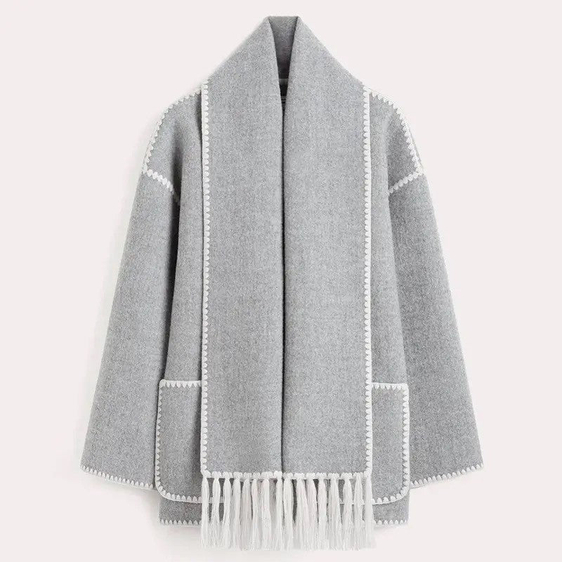 Ladies Cape Coat | With Scarf