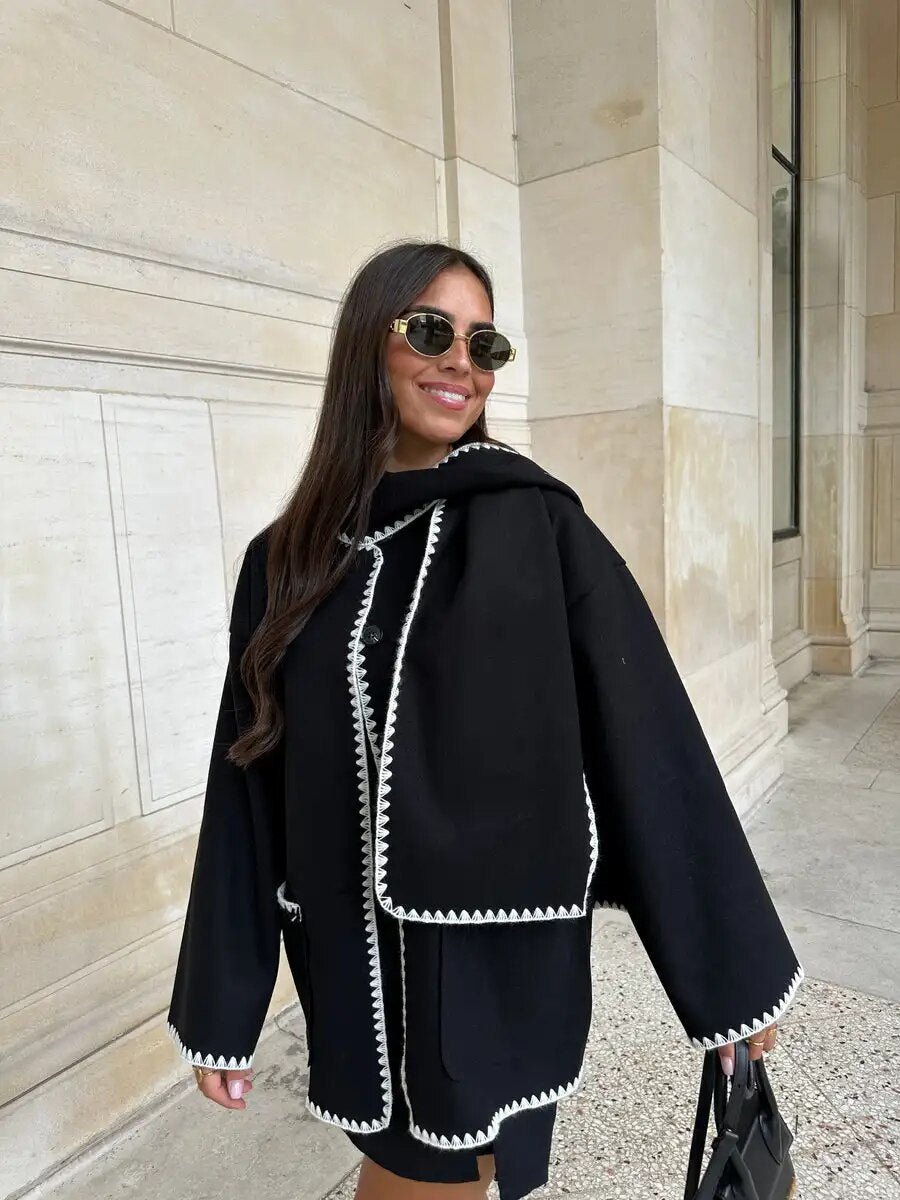 Ladies Cape Coat | With Scarf