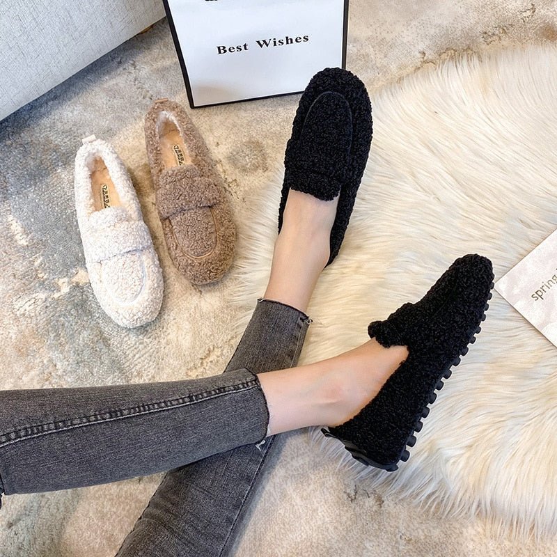 Women Slip On Loafers | Warm Lining