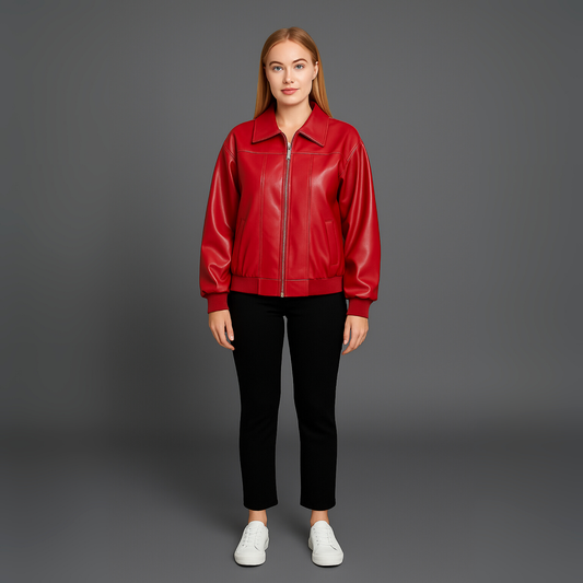 Women Oversized Zip Jacket | Relaxed Fit