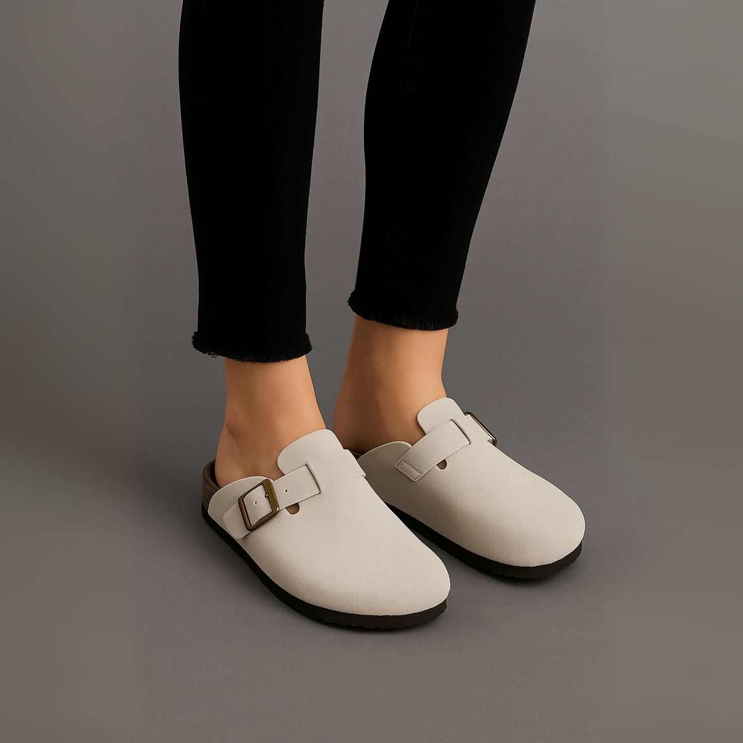 Women Buckle Comfort Slippers | Slip On Casual