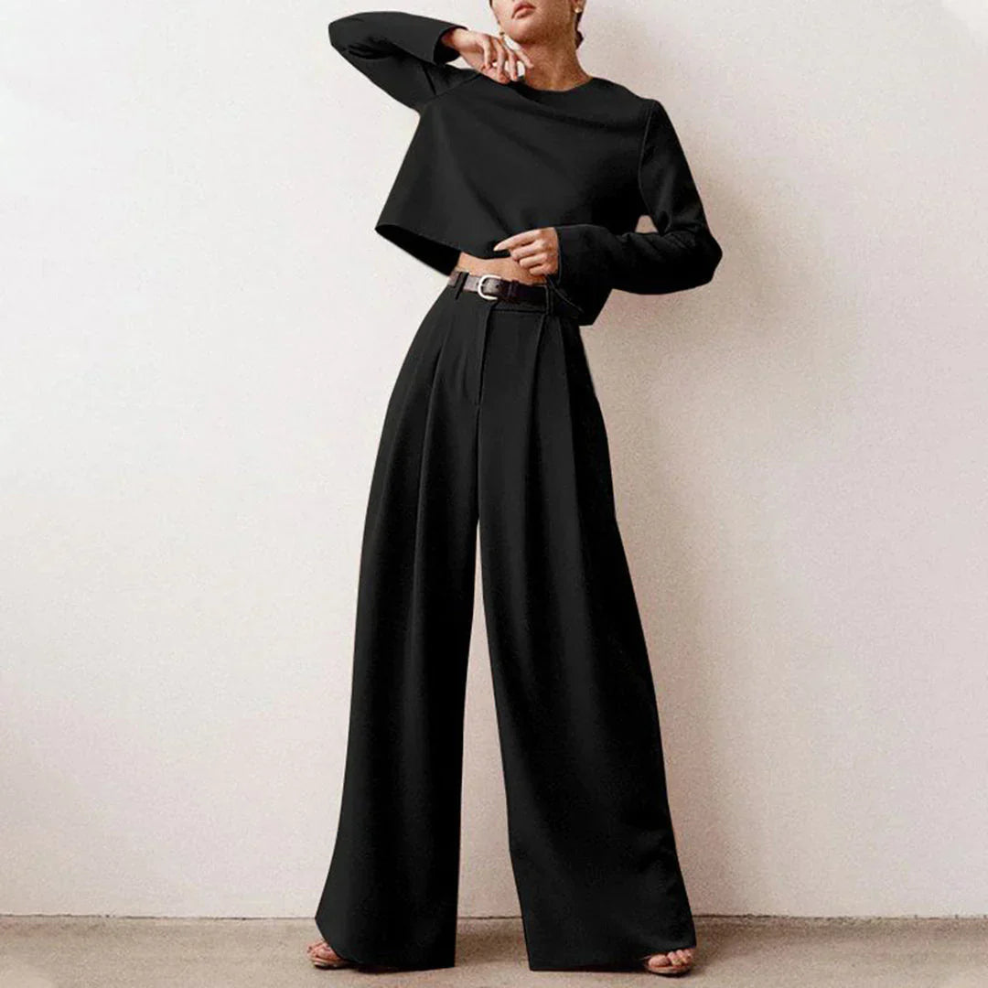 Ladies Trouser Suit | Cropped Top Suit